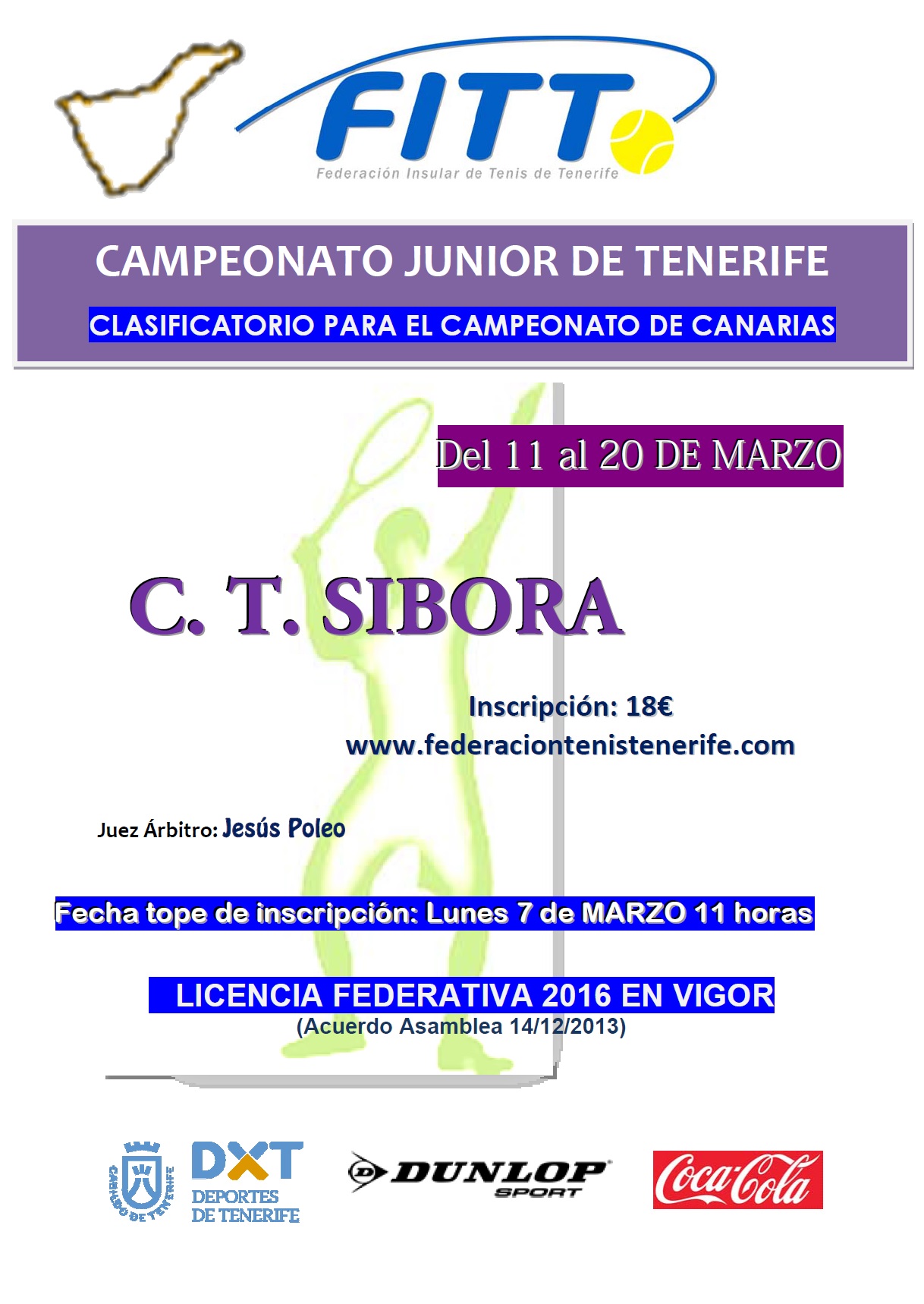 Cuadros Campeonato Júnior de Tenerife